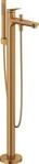 Duravit Wave Einhebel-Wannenmischer bodenstehend Bronze Geb&uuml;rstet 50x312x947 mm -