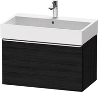 Duravit D-Neo Waschtischunterbau wandh&auml;ngend Eiche Schwarz Matt 784x442x440 mm...