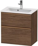 Duravit D-Neo Waschtischunterbau wandh&auml;ngend Nussbaum dunkel Matt 610x372x625...
