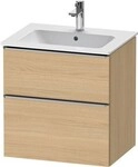 Duravit D-Neo Waschtischunterbau wandh&auml;ngend Natur Eiche Matt 610x462x625 mm -
