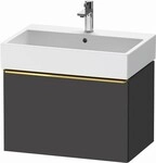 Duravit D-Neo Waschtischunterbau wandh&auml;ngend Graphit Matt 684x442x440 mm -