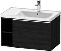 Duravit D-Neo Waschtischunterbau wandh&auml;ngend Eiche Schwarz Matt 784x452x440 mm...