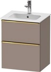 Duravit D-Neo Waschtischunterbau wandh&auml;ngend Basalt Matt 510x402x625 mm -