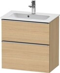Duravit D-Neo Waschtischunterbau wandh&auml;ngend Natur Eiche Matt 610x372x625 mm -