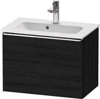 Duravit D-Neo Waschtischunterbau wandh&auml;ngend Eiche Schwarz Matt 610x372x440 mm...