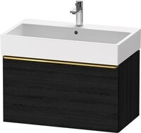 Duravit D-Neo Waschtischunterbau wandh&auml;ngend Eiche Schwarz Matt 784x442x440 mm...