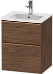 Duravit D-Neo Waschtischunterbau wandh&auml;ngend Nussbaum dunkel Matt 510x402x625...