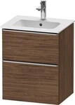 Duravit D-Neo Waschtischunterbau wandh&auml;ngend Nussbaum dunkel Matt 510x402x625...