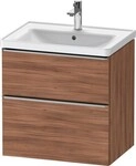 Duravit D-Neo Waschtischunterbau wandh&auml;ngend Nussbaum Matt 634x452x625 mm -