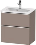 Duravit D-Neo Waschtischunterbau wandh&auml;ngend Basalt Matt 610x372x625 mm -