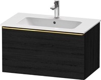 Duravit D-Neo Waschtischunterbau wandh&auml;ngend Eiche Schwarz Matt 810x462x440 mm...