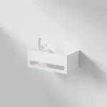 Steinberg Serie 440 Wand-Waschtisch, 1 HL rechts, mit &Uuml;berlauf, 500mm x 300mm x