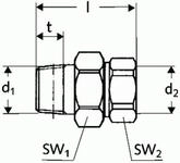 Schell Heizk&ouml;rperverschraubung Durchgang 1/2" messing 10bar 141010099