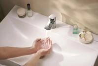 Hansgrohe Waschtischmischer 70 Neovis Q mit Push-Open Ablaufgarnitur chrom,71346000