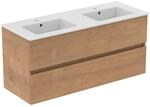 Ideal Standard M&ouml;belpaket Eurovit+ m.WT 121cm Weiss u.Schrank 120cm 2 Ausz....