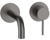 Herzbach MODUL7 Waschtisch-Wandbatterie Farbset 160mm Black Steel, 70.701602.1.40