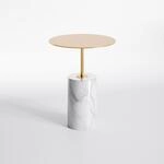 Steinberg Serie 541 Beistelltisch, rund, mit Marmorsockel, ? 400 x 525 mm...