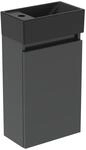 Ideal Standard M&ouml;belpaket Eurovit+ HWB li.37cm Schw. u.Schrank 36cm m.T&uuml;r Hgl. grau