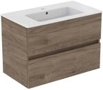 Ideal Standard M&ouml;belpaket Eurovit+ m.WT 81cm Weiss u.Schrank 80cm 2 Ausz....