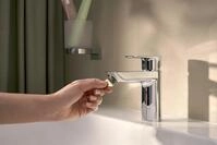 Hansgrohe Waschtischmischer 100 Neovis Q CoolStart und Push-Open Ablaufgarnitur