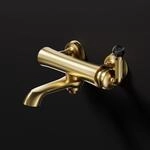Steinberg Serie 355 Aufputz-Einhebelmischer 1/2 " " f&uuml;r Wanne, Gold geb&uuml;rstet...