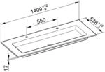 Keuco Keramik-WT Royal 60 32160, f&uuml;r 2 x 1-Loch Armaturen, wei&szlig;, 32160311402