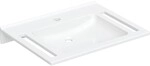 Geberit Agilo Waschtisch, Varicor, 700x550mm mit Ausschnitte, mit Hahnloch, ohne