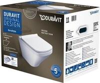 Duravit DuraStyle WC-Set wandh&auml;ngend Wei&szlig; Hochglanz 373x540x393 mm - 45510900A1