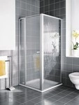 Kermi Seitenwand Nova 2000 TWD 0900x1850, silber mattglanz, Kunstglas Kerolan Fontana