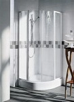 Kermi Viertelkreis Nova 2000 P48 V21 x2000, silber mattglanz, Kunstglas Kerolan