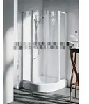 Kermi Viertelkreis Nova 2000 P48 V32 x2000, silber mattglanz, Kunstglas Kerolan