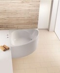 Hoesch Badewanne Spectra Eck 1400 mit angeformter Sch&uuml;rze 3654.010