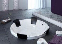 Hoesch Badewanne Aviva Rund 1800 mit vier Kopf-/R&uuml;ckenst&uuml;tzen 6620.010