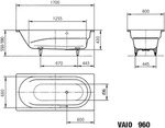 Kaldewei Badewanne VAIO 960, 1700x800x430mm, 234034013001 234034013001