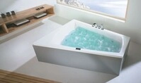Hoesch Badewanne Largo Trapez 1800x1400 links Weiss 3705.010