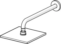 Hansa Kopfbrause HANSAVIVA 4426 1-strahlig, 200 x 200 mm Ausladung 357 mm DN15