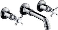 Hansgrohe 3-Loch Waschtischarmatur Axor Montreux Wand Fertigset chrom, 16532000