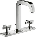 Hansgrohe 3-Loch Waschtischarmatur Axor Citterio chrom mit Platte u.Kreuzgriffen,