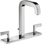 Hansgrohe 3-Loch Waschtischarmatur Axor Citterio chrom m.Platte u.Hebelgriffen,