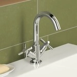 Herzbach LIVING stilo Waschtischarmatur mit ablauf chrom, 14.953100.1.01