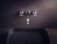 Hansgrohe 3-Loch Waschtischarm.Axor Citterio Wand Fertigset lang chrom