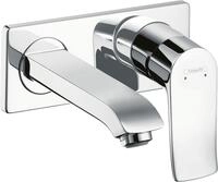 Hansgrohe Waschtischmischer Unterputz Metris LowFlow F-Set chrom kurzer Auslauf,