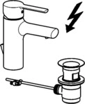 Hansa Waschtisch Einhandmischer Hansaronda 3.5 0313 f. offene Hei&szlig;wasserbereiter