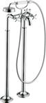 Hansgrohe Zweigriff Wannenarmatur Axor Montreux Fertigset chrom zur Bodenmontage,