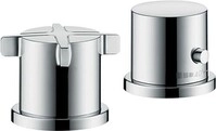 Hansgrohe 2-Loch Thermostat Axor Citterio E F-Set chrom Wannenrandmontage, 36412000 ,