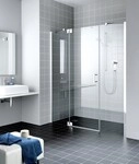 Kermi Pendelt&uuml;r Filia XP 1GR 1800x2000, silber hochglanz, ESG klar mit KermiClean,