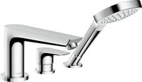 Hansgrohe 3-Loch Wannenmischer Talis E F-Set chrom Wannenrandmontage, 71730000 ,