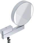 emco LED-Kosmetikspiegel prime, 1-armig, 3-/7-fach, rund, Stecker, Schalter,
