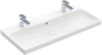 Villeroy & Boch Schrankwaschtisch Avento, 2 x 1 Hahnloch, mit &Uuml;berlauf, weiss