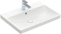 Villeroy & Boch Waschtisch Avento 4158, 1 Hahnloch, mit &Uuml;berlauf, Wei&szlig;Alpin